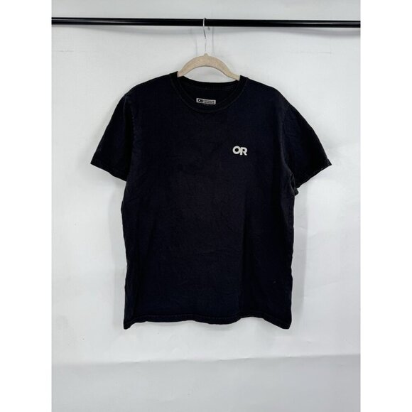 Outdoor Research Lockup Back Graphic Tee Men Medium Black Organic Cotton - Picture 1 of 4